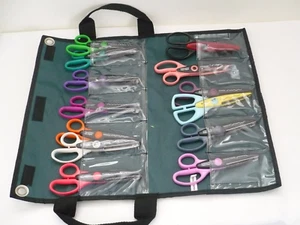 Fiskars Paper Edgers Scissors in Cropper Hopper Case Total of 13 Scissors - Picture 1 of 14