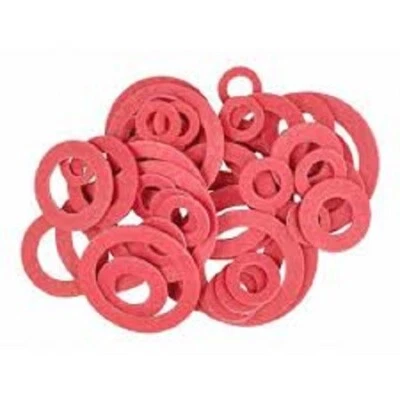H&F RED FIBRE WASHERS Flat Sealing - All Sizes M5 - M24 - Any Quantity - FREE UK P&P
