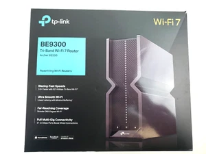 TP-LINK Archer BE800 BE19000 Tri-Band 4-Port Wireless Router - Black(Open Box) - Photo 1/1