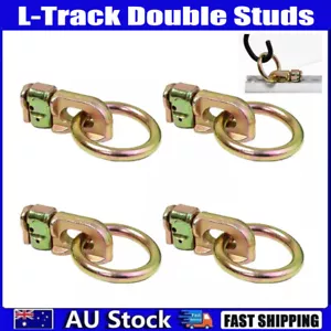 Anchor Track Tie Down Point L-Track Double Stud Fitting for Trailer Caravan - Picture 1 of 8