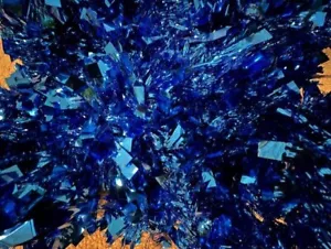 15 Fuß Lametta blau glänzend Girlande NEU Baumdeko Weihnachten TX - Bild 1 von 4