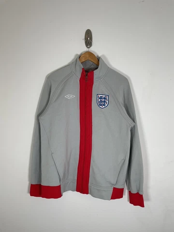 VTG Umbro England Full Zip Soccer Team Training Track Gray Jacket Size L Cover