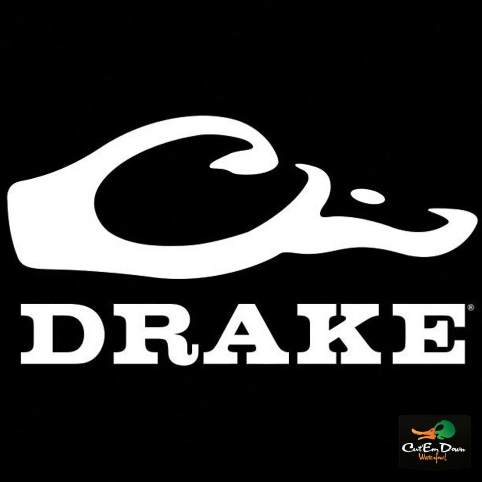 DRAKE WATERFOWL SYSTEMS DIE CUT LOGO DECAL WINDOW STICKER 5" NEW WHITE - Image 1 of 1