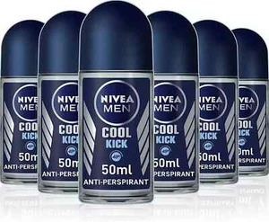 NIVEA MEN Cool Kick Anti-Perspirant Deodorant Roll On Pack of 6 (6 x 50 ml) - Picture 1 of 1