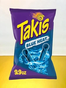 〽️New Exclusive Takis Blue Heat Hot Chili Pepper Crunchy Tortilla Chips 9.9oz - Picture 1 of 2
