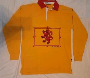 Rugby Nations Mens Jersey Shirt Medium  LS Embroidered Scotland Team Logo  - Picture 1 of 6