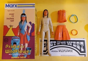 Princess Wildflower figure + Box + 4 Accessories + Manual Marx West Geronimo - Picture 1 of 6