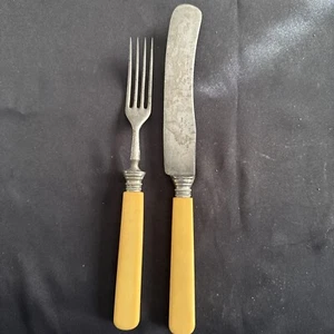 SILBERBESTECK VINTAGE MCM SOLINGEN Germany Pape-Thiebes BAKELIT GRIFFE GC - Bild 1 von 6