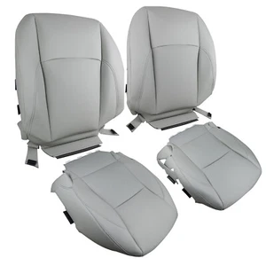 For 2007-2012 Lexus ES350 Front Bottom & Top Perforated Leather Seat Cover Gray - Picture 1 of 9