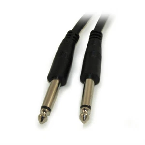 6 inch 1/4inch MONO (TS) Guitar Cable Male to Male 28AWG Nickel Plated - Picture 1 of 3