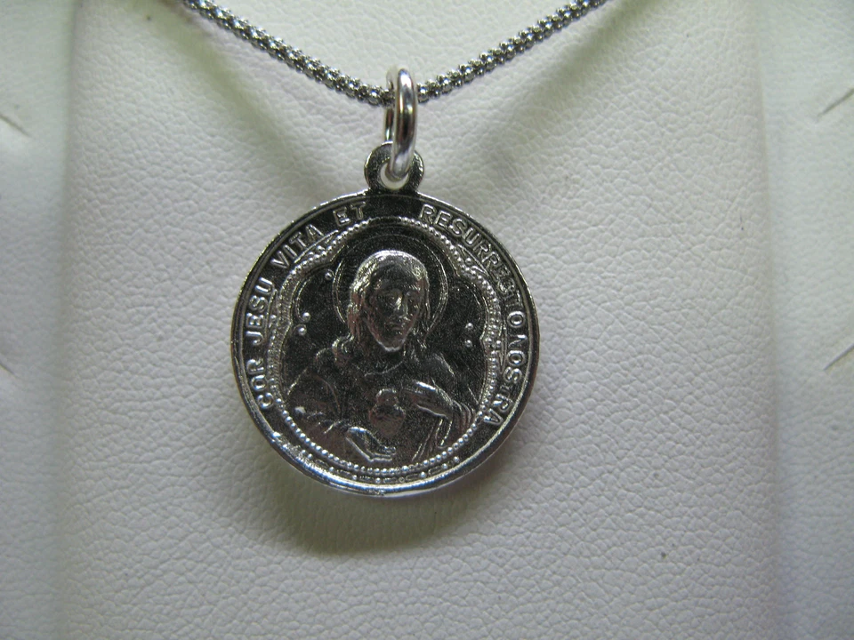 COLLANA ARGENTO CON MEDAGLIA CUORE DI NOSTRO SIGNORE - Immagine 1 di 1