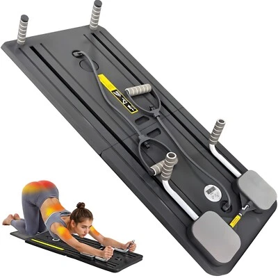 BLACK SQUID Pilates Reformer Board Equipment - Portable and Foldable
