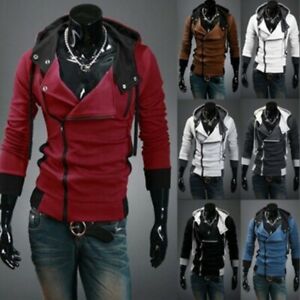 Young Men's Jacket Creed Hoodie Cool Slim For Assassins Cosplay Costume Coats