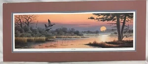 Jerry Raedeke 12”x 29” “Dusk Flight” Signed Print 381/750 Unframed - Picture 1 of 12