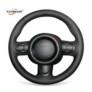 Cubierta de volante de cuero genuino negro para techo rígido Mini Cooper Clubman #TBXA - Imagen 1 de 10