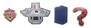 Doctor Who Set of 4 Metal Enamel Pins - Picture 1 of 1