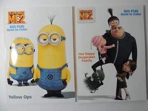 Despicable Me 2 Movie Kids Birthday Party Favor Gift Coloring Book 2 DESIGNS - Picture 1 of 3