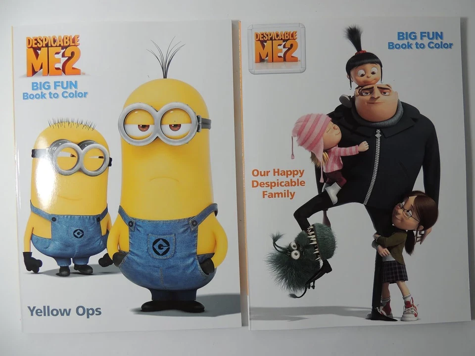 Despicable Me 2 Movie Kids Birthday Party Favor Gift Coloring Book 2 DESIGNS - Image 1 of 1