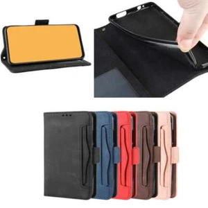 For Samsung Galaxy S10 S20 A10 Card Cover Wallet Anti-Fall Phone Protective Case - Picture 1 of 13