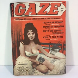 GAZE-Apr 1966- Caratteristica BETTIE PAGE! Immagini E Umorismo Adulto G-VG Cond. HUMORAMA - Foto 1 di 12
