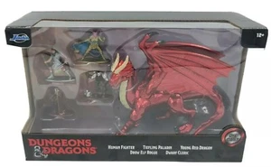 Jada Toys Dungeons & Dragons Die Cast 4 Figures and Young Red Dragon NEW - Picture 1 of 7