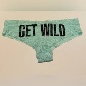 Victoria's Secret Rosa Azul "Get Wild" Extra Bajo Tiro Cheekster Talla L Nuevo - Imagen 1 de 6