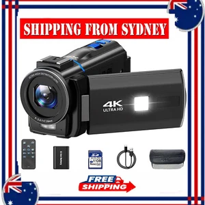 π₯4K Video Camera 48MP Camcorder 16x Digital Zoom IR Night Vision Video Recorder - Picture 1 of 10