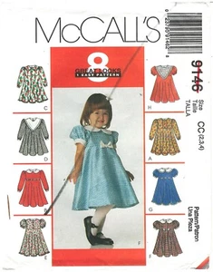 1997 McCall's 9146 Kleinkinder Kleid Gr. CC 2-4 Schnittmuster ungeschnitten - Bild 1 von 3