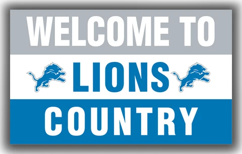 Detroit Lions Football Welcome to Lions Country Flag 90x150cm 3x5ft Best Banner Cover