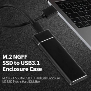 Aluminum USB 3.1 Type C To M.2 NGFF SSD Enclosure Hard Disk Drive HDD Box Case - Afbeelding 1 van 9