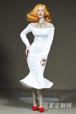 1/6 Female Soldier Clothes White Dress Model for 12'' Tbl ph Steel Bone Figure