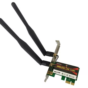 Realtek RTL8191SE Wireless 802.11bgn 1T2R PCIe 1X Desktop PC WIFI Card Adapter - Picture 1 of 7
