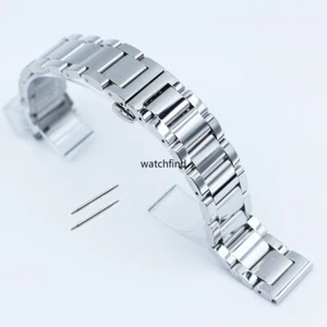 Polish Stainless Steel Bracelet Replacement Watch Band Strap Butterfly Clasp - Picture 1 of 8