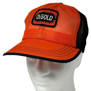 Vintage 80s O's Gold Trucker Hat Cap Orange Farmer Farming Snapback Full Mesh - Bild 1 von 11
