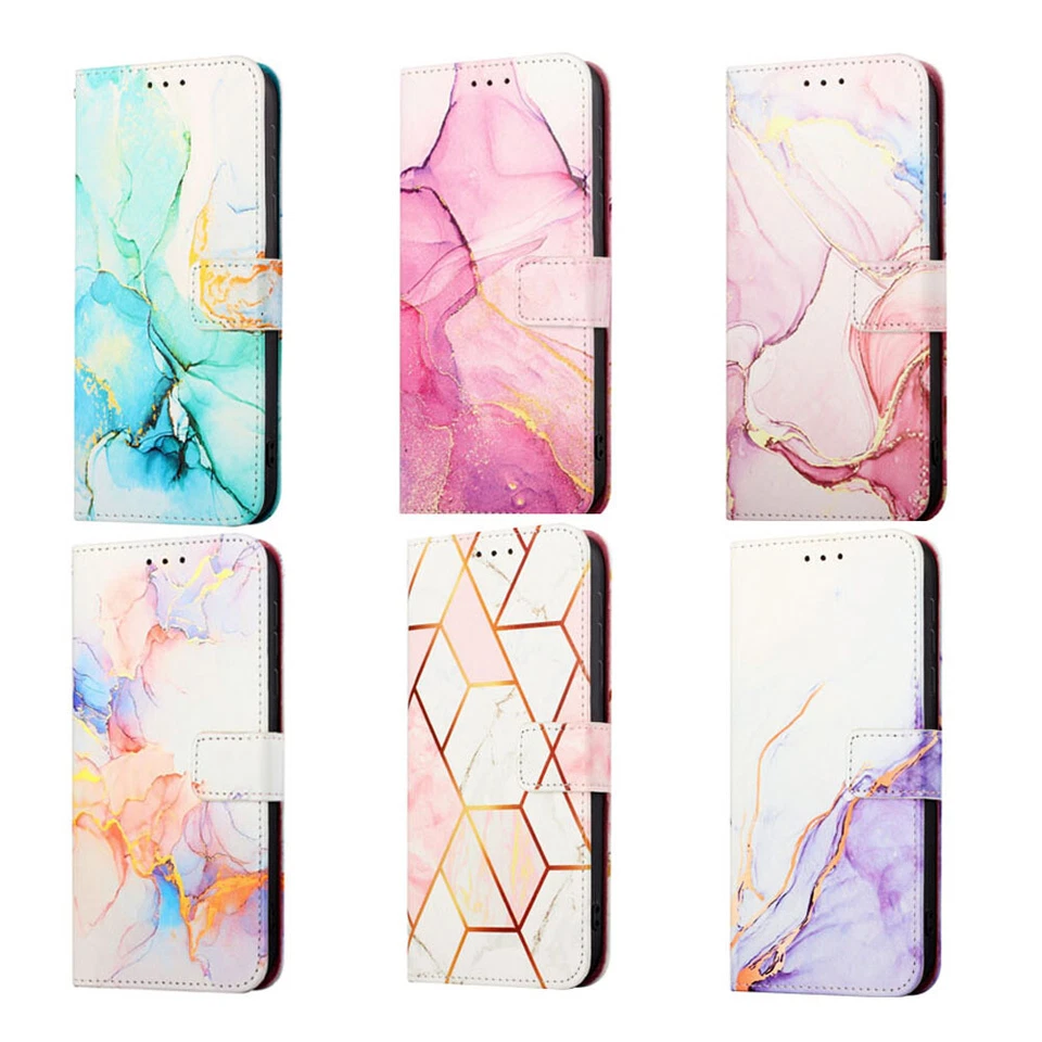 Case For OnePlus 10 Pro 5G Leather Phone Protector Marble Cover Flip Wallet