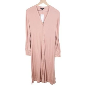 NEW J. Crew Women's Ribbed Button-Front Knit Midi Dress in Luxury Camel BA960 - Picture 1 of 10