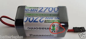 Batería de modelismo Panasonic / Sanyo 4 cubos F2x2 AA 2700mAh 4,8V Ni-MH Graupner - Imagen 1 de 1