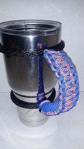 Paracord Griffe für 40oz, 30oz oder 20oz YETI, SIC, Ozark, Stars n Stripes & Blau - Bild 1 von 3