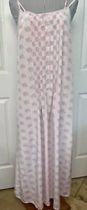 Vintage Eileen West Saks Fifth Ave Pink Floral Nightgown Polyester Sz Med USA - Picture 1 of 7