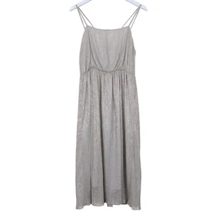 ZARA : Silber schimmerndes Träger Midikleid : L : WAS: 69€!! - Bild 1 von 3