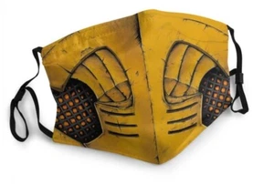 Scorpion Reusable Face Mask Halloween Mortal Kombat Dust Protection Cover - Picture 1 of 5