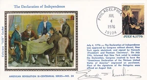 Unabhängigkeitserklärung, American Rev. SERIE#38. SIGNIERT FDC, EDMUND MUSKIE - Bild 1 von 3