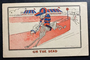 1909 Oliver MI USA Picture Postcard Cover To Albion On The Dead Skull - Picture 1 of 2