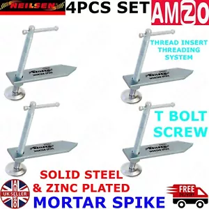 4pc Bricklayers Mortar Spike Internal Profile Pro Clamp zinc plated solid steel - Picture 1 of 4