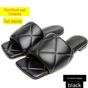 Authentic Bottega Veneta Lido Sandals size35 Nappa Lambskin Black - Picture 1 of 8