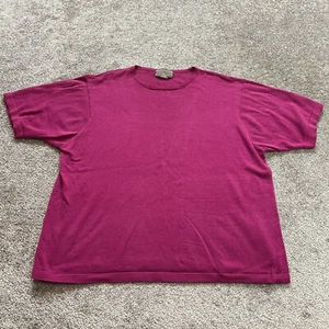 Liz Baker Sweater Womens 2X Purple Short Sleeve Pullover Soft Ladies Sweatshirt - Picture 1 of 8