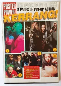 Kerrang Magazine Vintage poster 8 page lift out pull out Slayer Pearl Jam STP - Picture 1 of 7