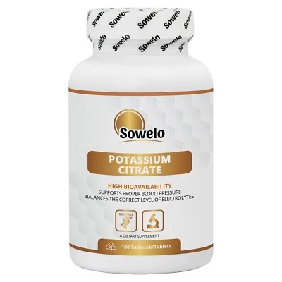 Potassium 300mg Tablets – Highly Absorbable Electrolyte Support – Sowelo - Image 1 of 4