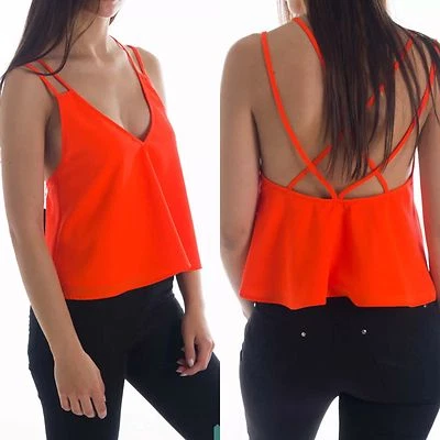 The Fifth Label Orange Cross Back Cropped Top Size S Retail €139 - Image 1 of 4