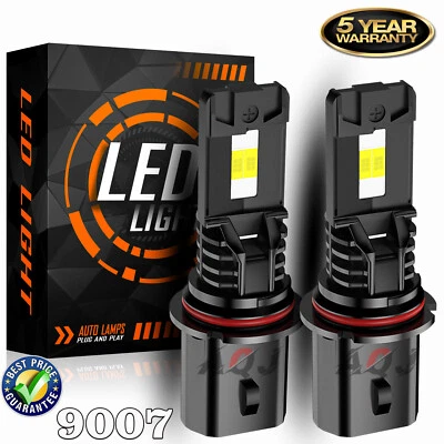 For Mazda MPV 1989-1995 9007 HB5 2x 6000K LED Headlight Bulb High Low Beam - Image 1 of 4